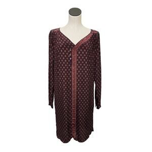 Sundance Women's‎ Boho Kurta Tunic Dress Split Sides Silky V-neck Petite XS